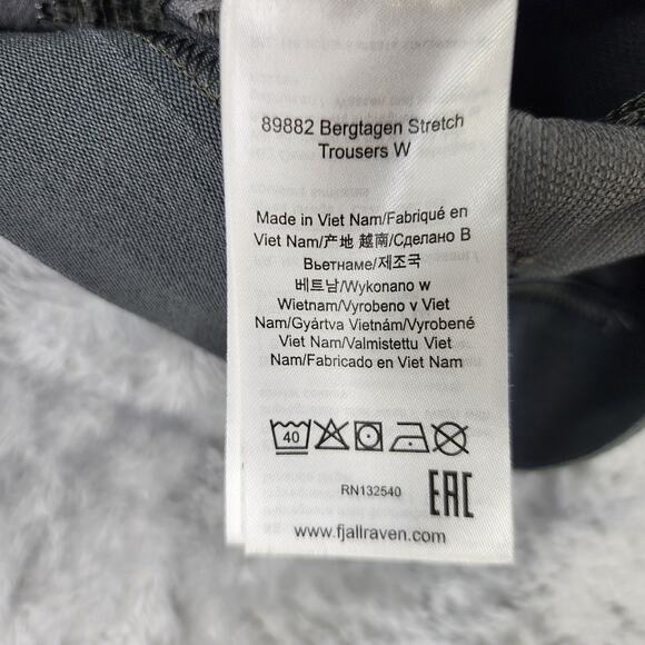 Fjallraven Pants Womens 27-28" Gray Bergtagen Stretch Trousers Outdoors Hiking - Picture 10 of 16